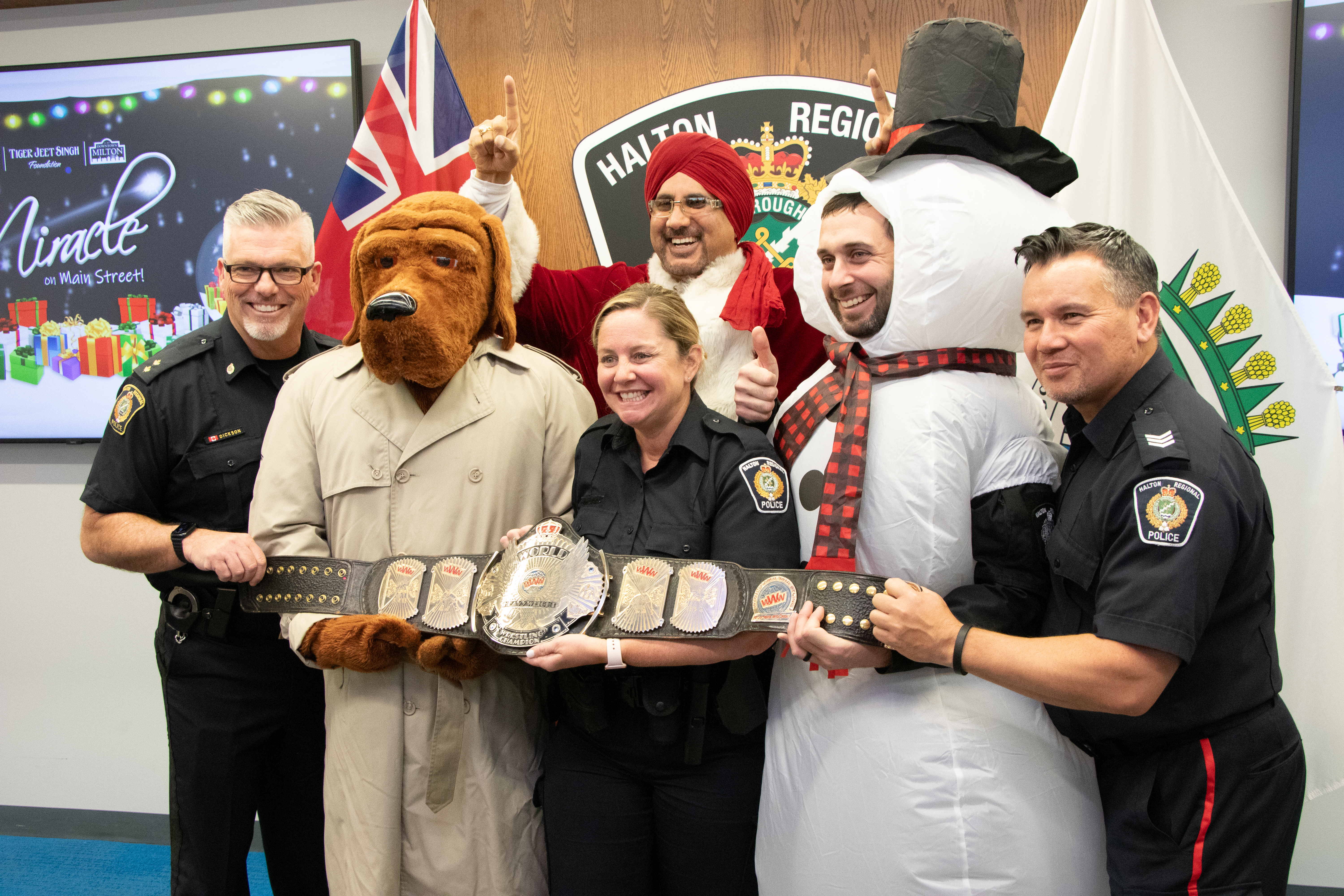 The HRPS Miracle on Main team with Tiger Ali Singh